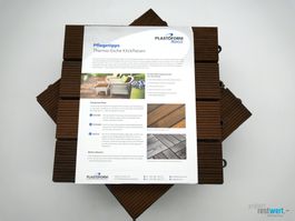 FLORCO Klickfliesen, Echtholz, Thermo-Esche 6 Stk.