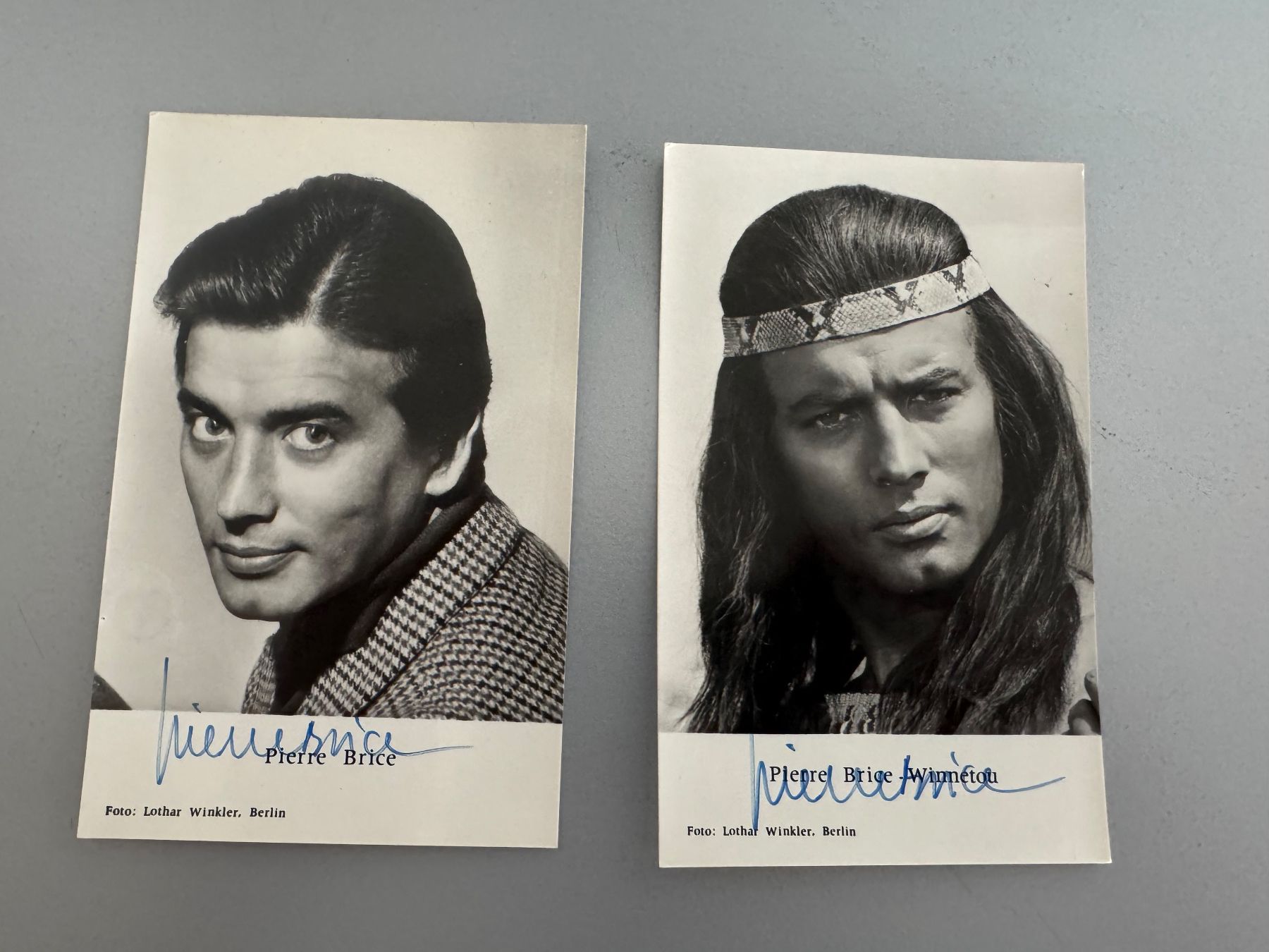 Autogramme: 2 Autogrammkarten: Winnetou/Pierre Brice – Gebraucht aus Münchenstein von Caroliinam