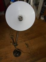Rar Büro-Tisch Lampe Blech Schirm Olivgrün, Messing Sockel