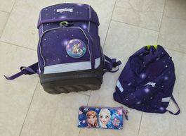 Ergobag Schulranzen-Set lila mit Sternen, sehr guter Zustand