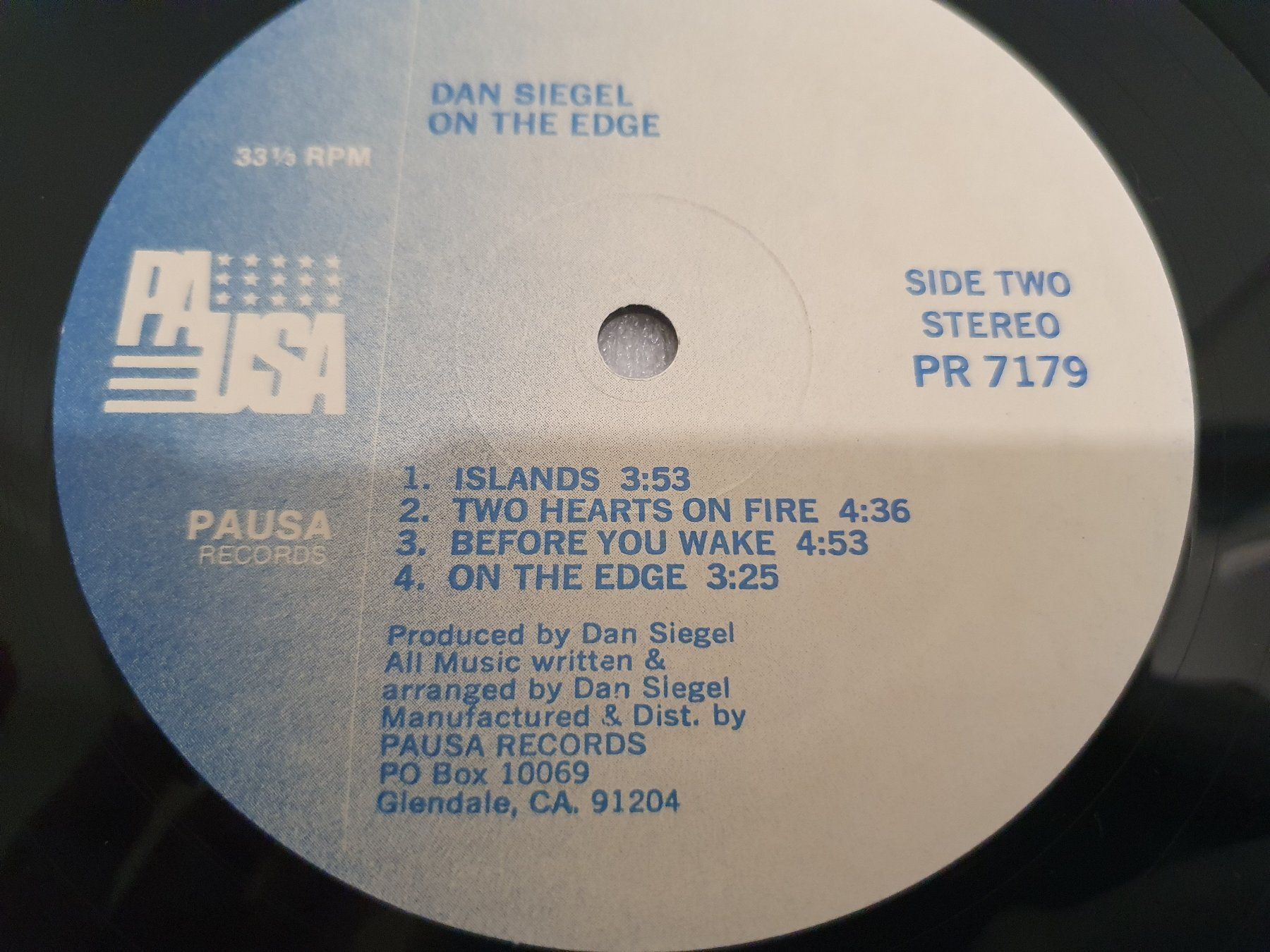 Vinyles: Dan Siegel - On The Edge – D'occasion à Uster par Vinyl-Leidenschaft 5