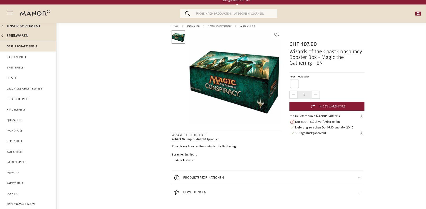 Magic The Gathering Carte collezionabili: MTG - Conspiracy Booster Box – Nuovo e nell'imballaggio originale da Reinach BL venduto da Flower_Kid_82 6