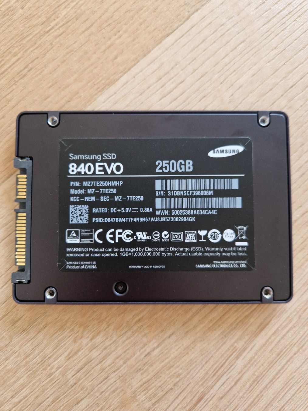 Samsung Harddisks: Samsung SSD 250GB – Gebraucht aus Zell ZH von rah_q6gm 1