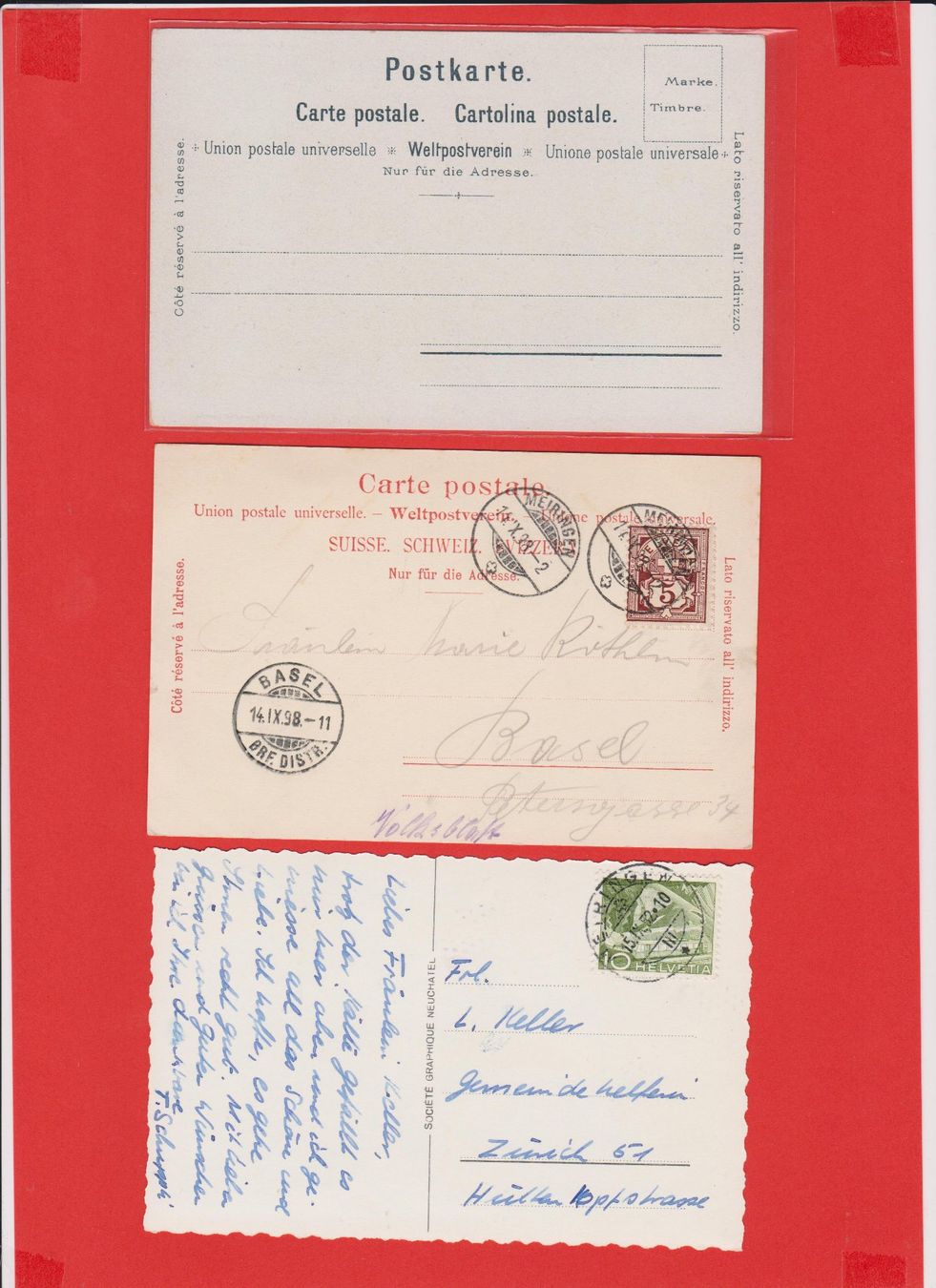 Cartoline postali: Meiringen   -   3 alte Ansichtkarten – Usato da Vitznau venduto da Ropaku 1