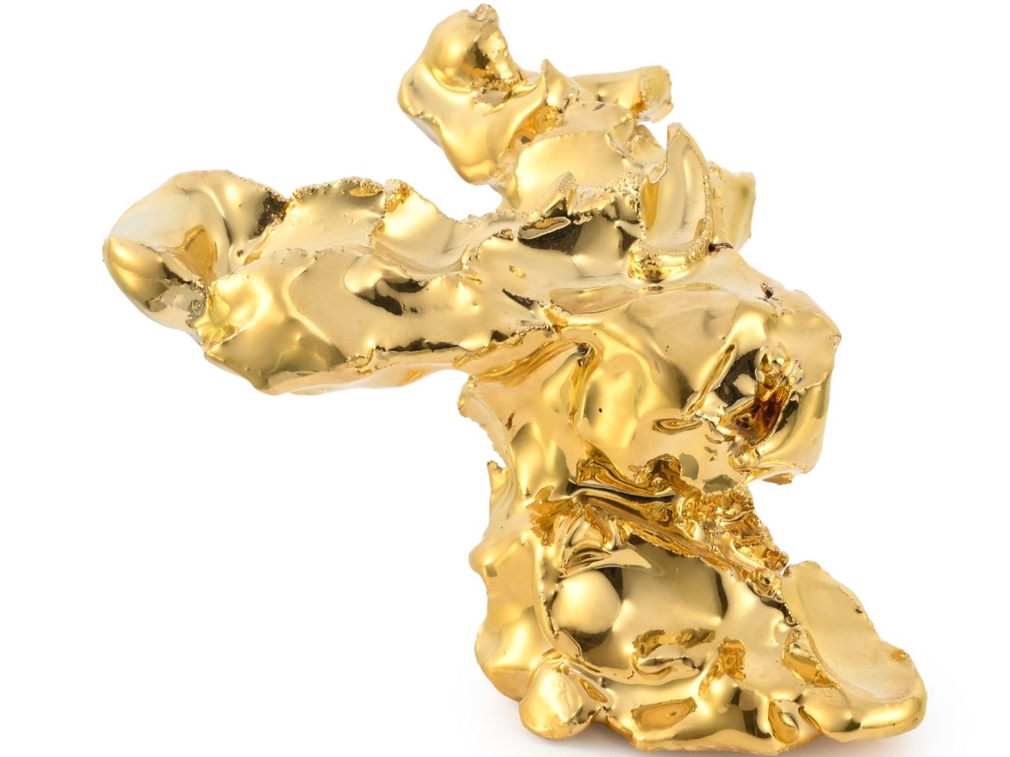 Statuette: Marcel Wanders "One minute sculpture", céramique dorée, 1963 – Usato da Genève venduto da ParkAvenue26 1