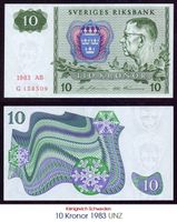 Schweden 10 Krinen 1983 UNZ