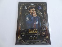 topps Match Attax 25/26 Black Gold Doué PSG Limited Edition