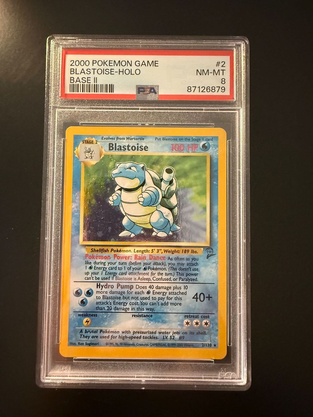 Pokémon Carte collezionabili: PSA 8 BLASTOISE HOLO BASE II #2 2000 Pokemon – Usato da Zürich venduto da pokemon_cards 2