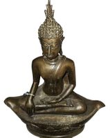 Antique Boudha Thai lana en bronze