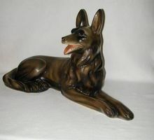 Schäferhund Gips aus den Jahren 1940/50