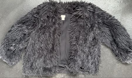 H&M Kunstfell Jacke, Gr. S, Grau - Kuschelig Warm!