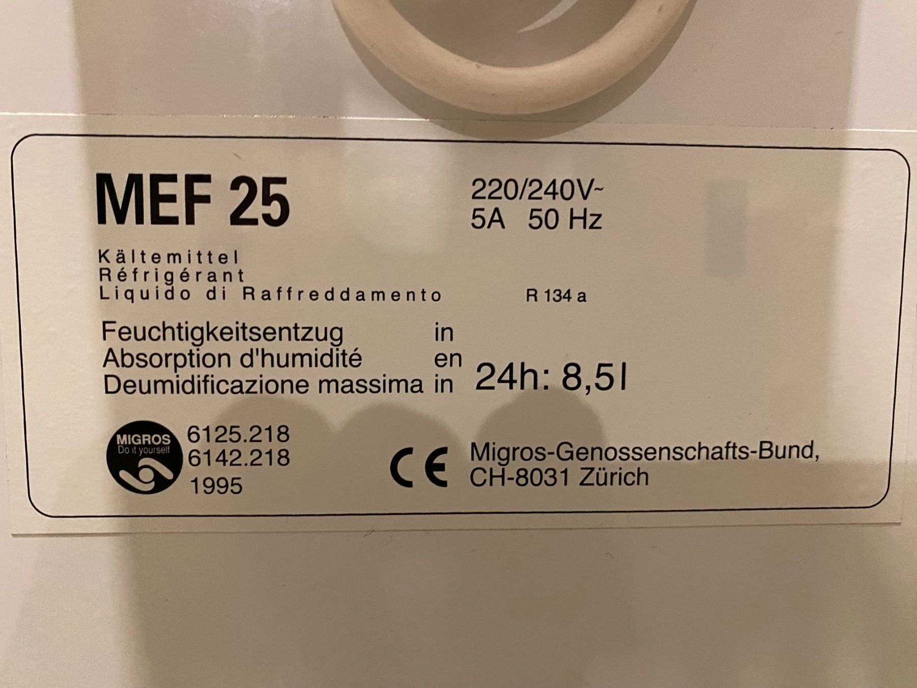 Luftentfeuchter: Luftentfeuchter MEF-25 – Gebraucht aus Stein AR von Rialo 1
