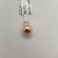 Echt 18K Gold - Fussball Anhänger