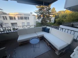 Palettensofa weiss mit Kissen gebraucht