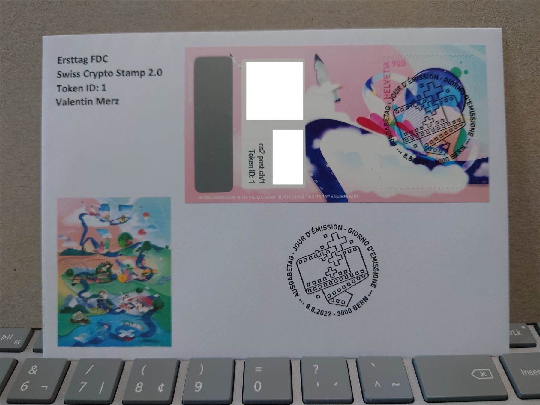 Tutti i francobolli: Set FDC Swiss Crypto-Stamp 2.0, ID1-ID10 – Usato da Rickenbach SO venduto da Bytebull 1