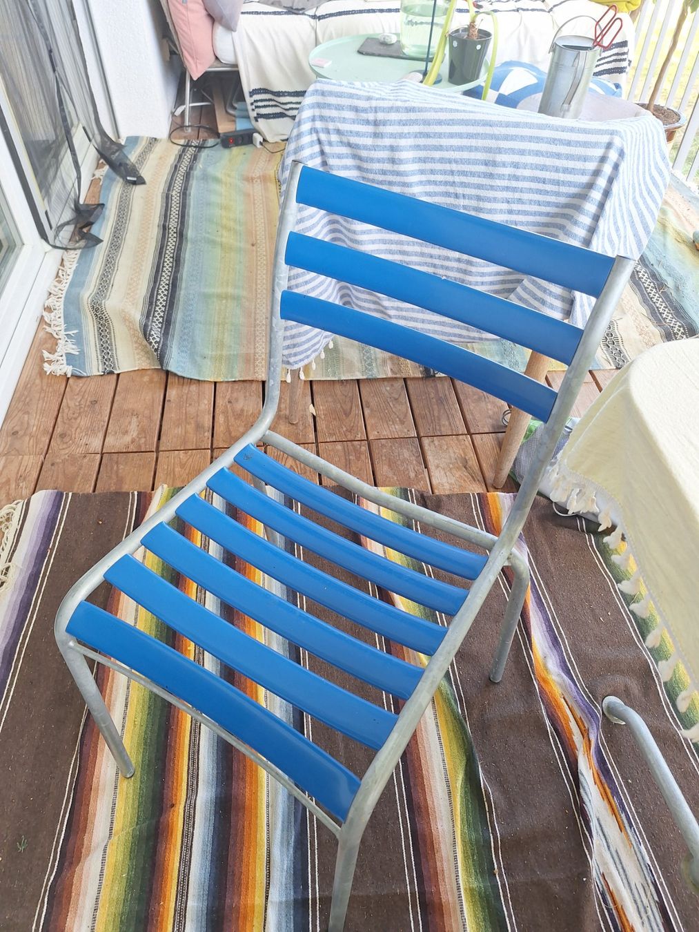 Bättig Sedie: Gartenstuhl Bättig Modell 7 blau – Usato da Riedikon venduto da MichelMarchand