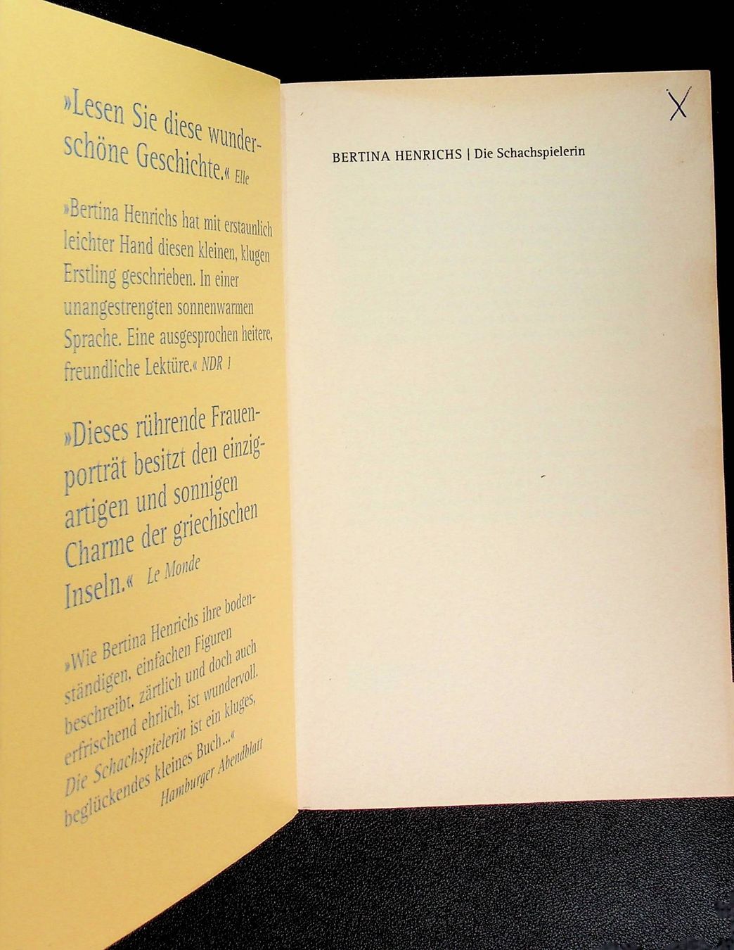 Libri: Bertina Henrichs Die Schachspielerin – Usato da Reitnau venduto da Zaomir 1