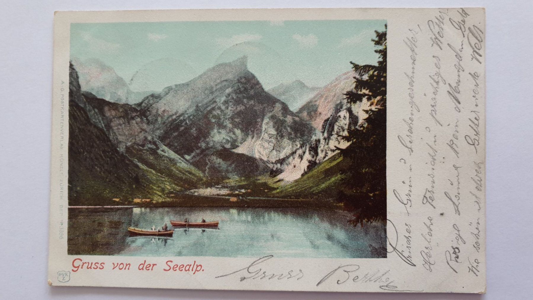 Ansichtskarten: Seealpsee. Alpstein. Appenzell Innerrhoden. 2 Ansichtskarten – Gebraucht aus Goldach von armando_r 4