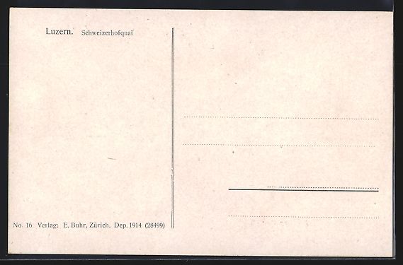 Cartes postales: AK Luzern, Schweizerhofquai – D'occasion à Berlin par bartko-reher 1