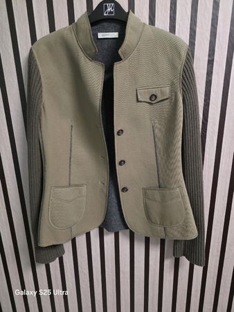 Rivamonti Jacke Wolle Seide Mix oliv Grösse M 