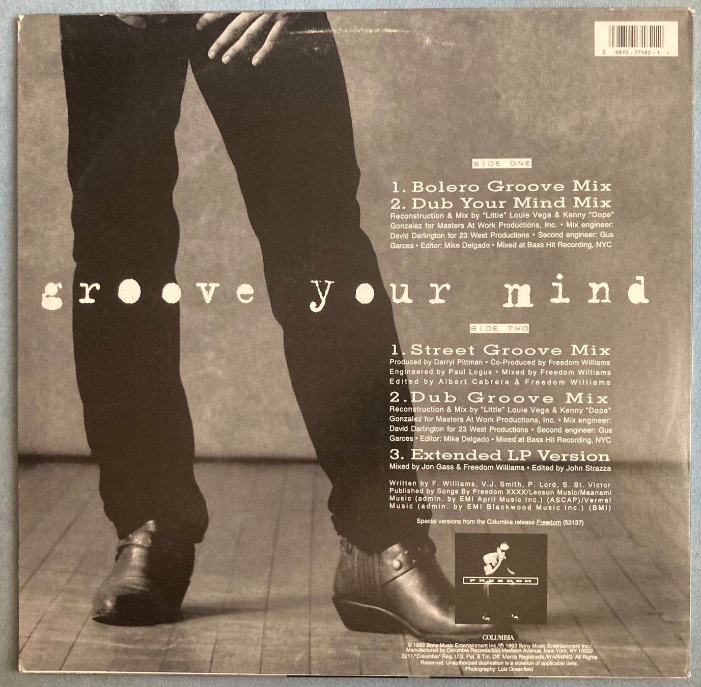 Vinyles: FREEDOM WILLIAMS - GROOVE YOUR MIND – D'occasion à Poliez-Pittet par Newtown-Records 1