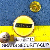 FIAT AUTO LOGO PIN GLASIERT MIT SECURITY-CLIP