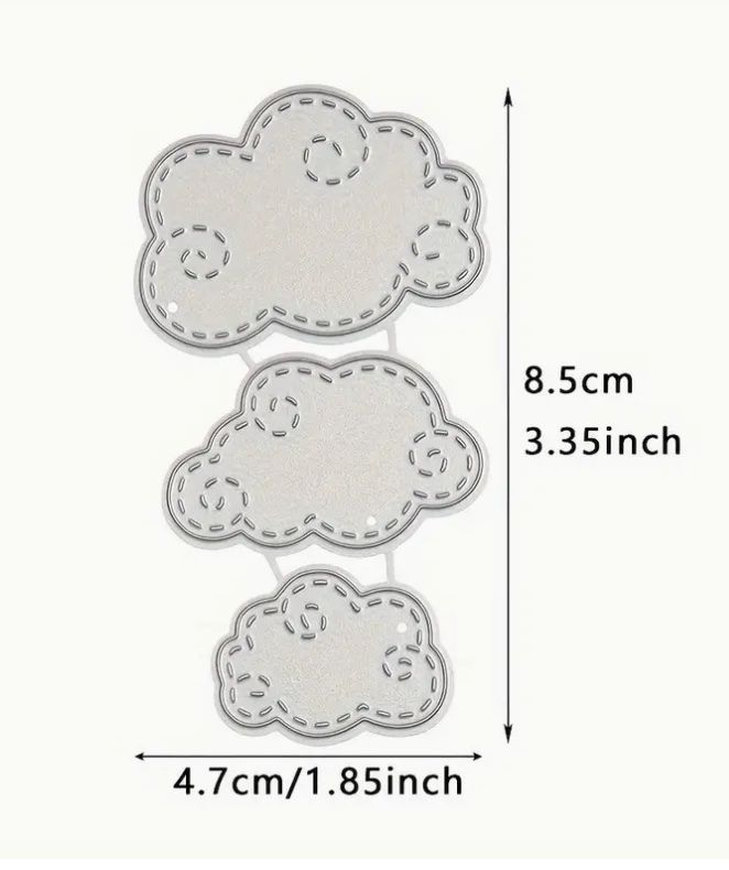Sciablone: 3x Wolken - Becher  - Stanzschablone – Nuovo e nell'imballaggio originale da Frenkendorf venduto da jazzplatten 1