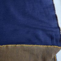 Designer Baumwolle Stoff doubleface 1.5mx1.5m jeans/mattgold