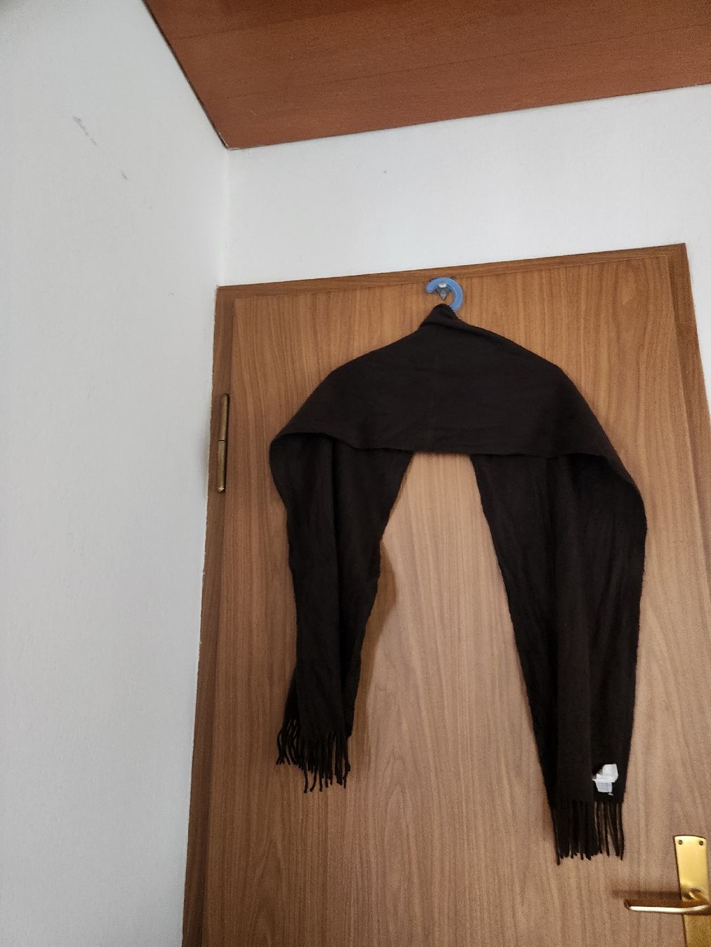 Foulard & Sciarpe: Écharpe ERIC BOMPARD 100% cachemire marron foncé franges – Usato da Niedergösgen venduto da Eva2410 1
