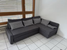 Ecksofa mit Bettfunktion, grau, Top Zust