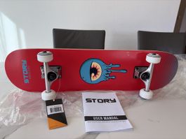 🍀 Skateboard Story 7.5“ Neu 🛹