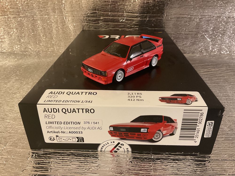 Sturmkind RC Modellbau: Sturmkind Drift Racer Audi Quattro Limited Edition 1:43 – Neu und originalverpackt aus Thun von Velomobil 5