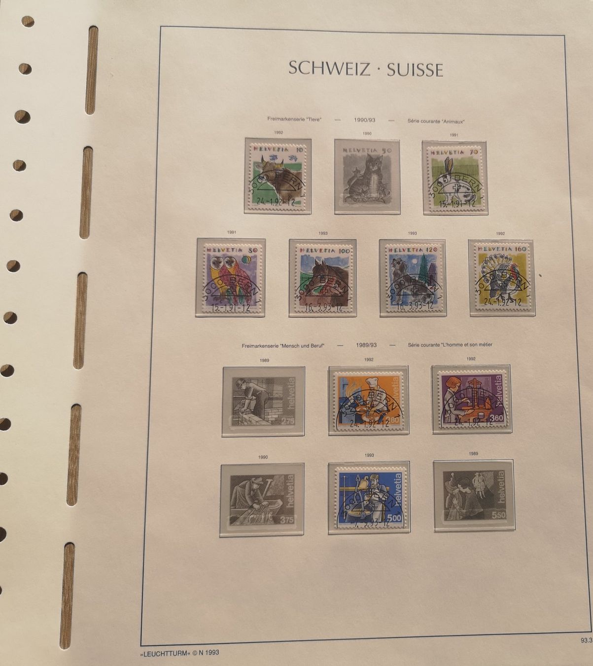 Tutti i francobolli: CH Briefmarken 1991-1993 ET gestempelt – Usato da Sevelen venduto da hei_dn6l 7