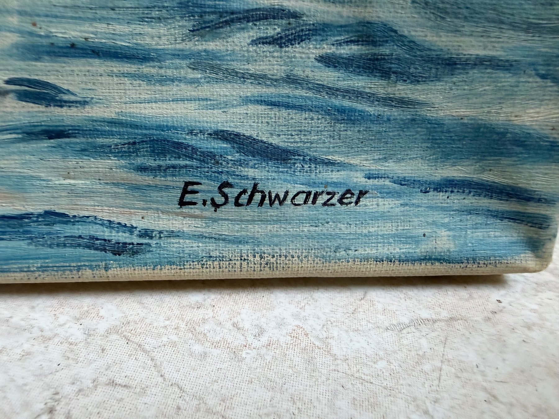 Gemälde: Ölgemälde Seeszene "E. Schwarzer" – Gebraucht aus Grosswangen von Swisslue 1