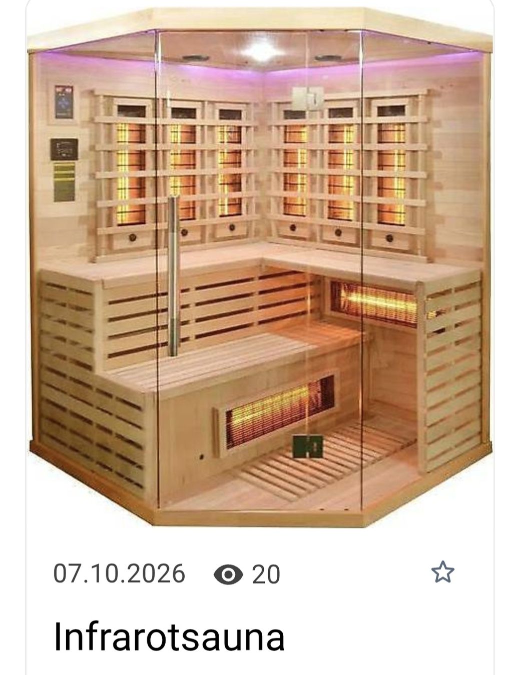 Sauna & Accessori: Infrarotsauna – Nuovo (secondo la descrizione) da Laufen venduto da Miggeli88