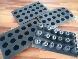 Silikon Backform für kleine Cannelés 4Stück