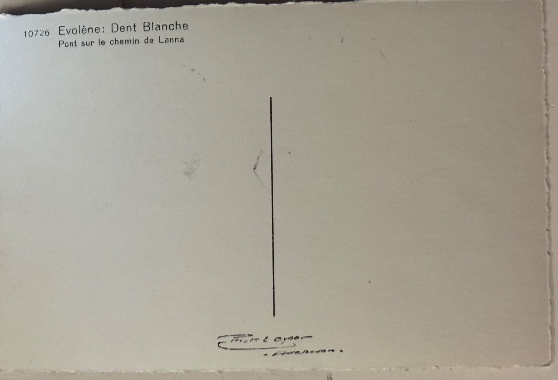 Cartoline postali: E. Gyger - Evolène, Dent Blanche – Usato da Frauenfeld venduto da Merk52 1