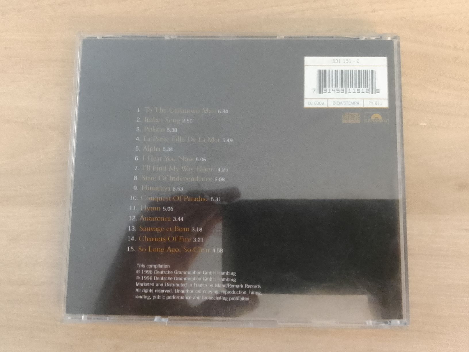 CD: Vangelis – Usato da Liebefeld venduto da CD-Urs 1