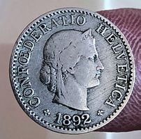 SCHWEIZ 5 RAPPEN 1892 *RAR*