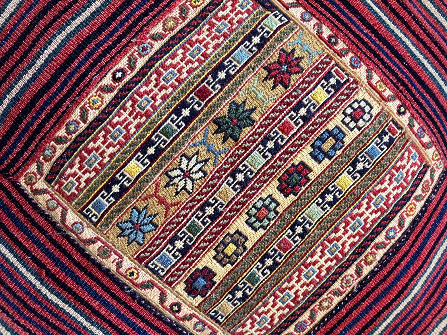 Kelim Sgabelli: 2er-Set Kelim Hocker / Poufs, Handarbeit – Usato da Murten venduto da tanjens 3