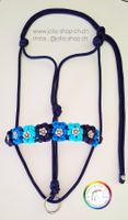 Knotenhalfter mit Ring "Flowerpower" von Jolis-Shop