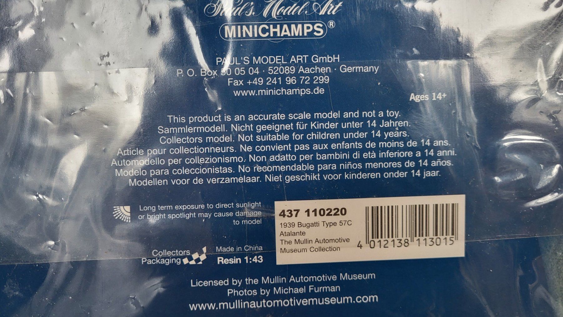Minichamps Modellini d'auto: Bugatti Type 57C Atalante 1:43 Minichamps – Usato da Rothrist venduto da Juana5 4