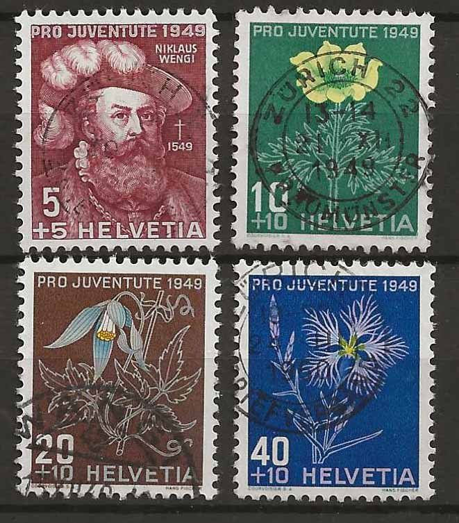 Tutti i francobolli: PJ049 - Pro Juventute 1949 obl. – Usato da Trélex venduto da Phil_Albert