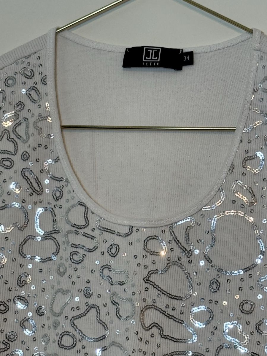 Top: Jette White Top, Size 34, Silver Design, Summer Ready! – Usato da Hurden venduto da rac_wyf8 3