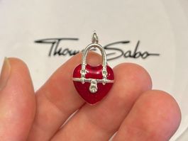 Thomas Sabo Charm Herz-Tasche mit Schloss ❤️🔐 top Zustand!
