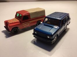 2 Modellautos "LAND ROVER/RANGE ROVER“ Champion Tomica