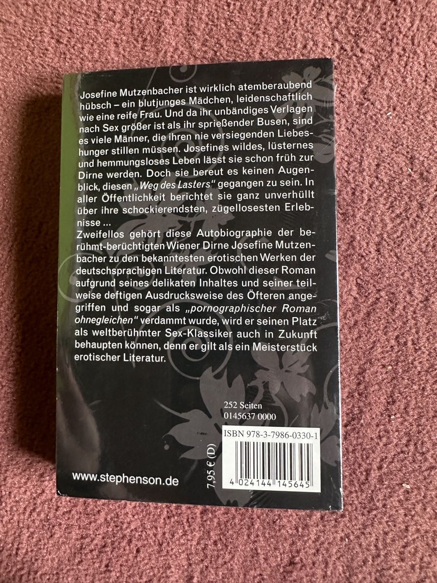 Libri: Josefine Mutzenbacher Die Geschichte einer Wienerischen Dirn – Nuovo (secondo la descrizione) da Buchs SG venduto da Billikatze5 1