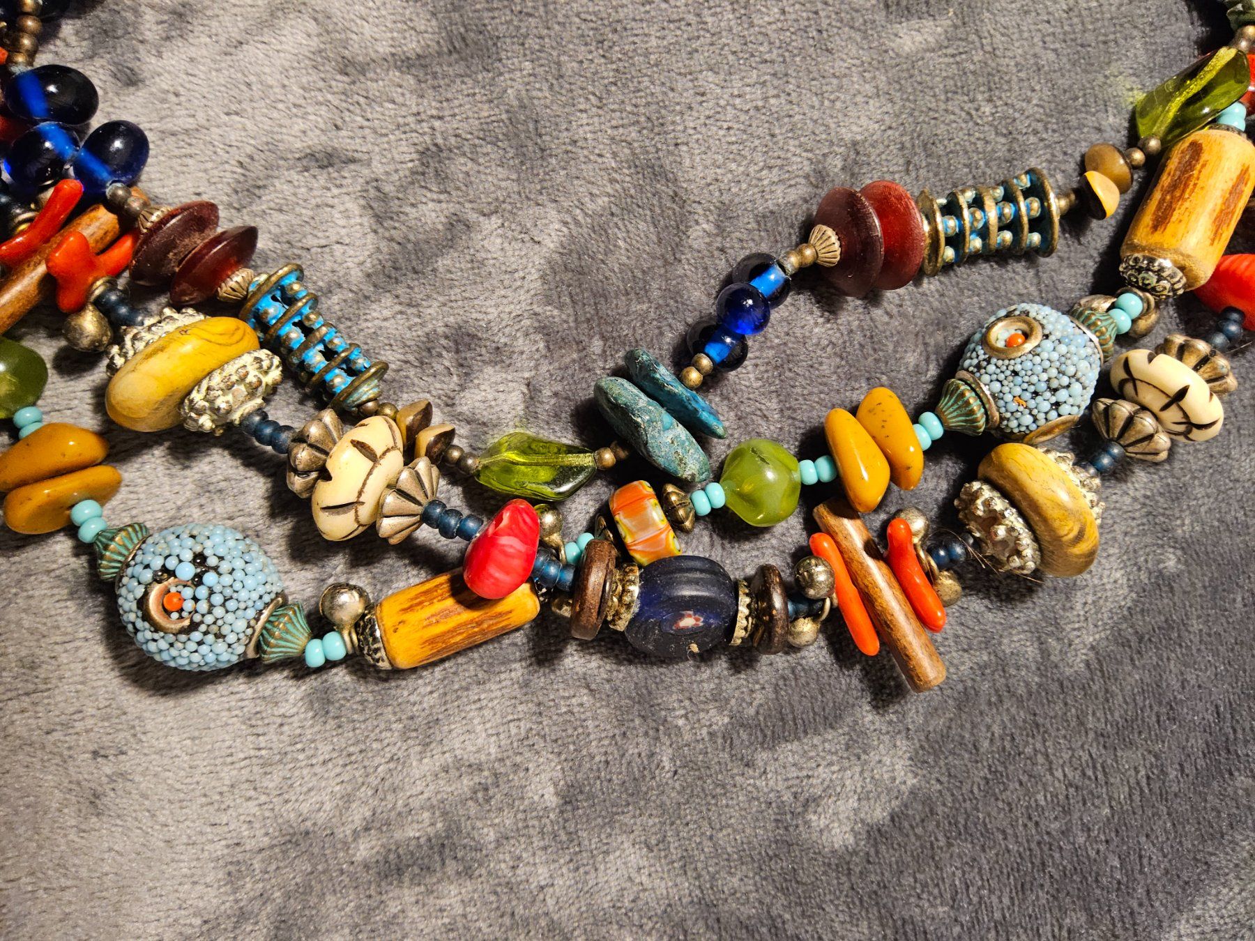 Catenine: Vintage Boho Statement Halskette Collier Otreska – Usato da Zürich venduto da SciTec 7