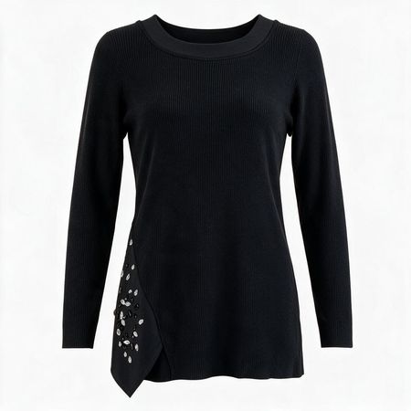 Sportalm Pullover schwarz mit Schmucksteinen Grösse 40