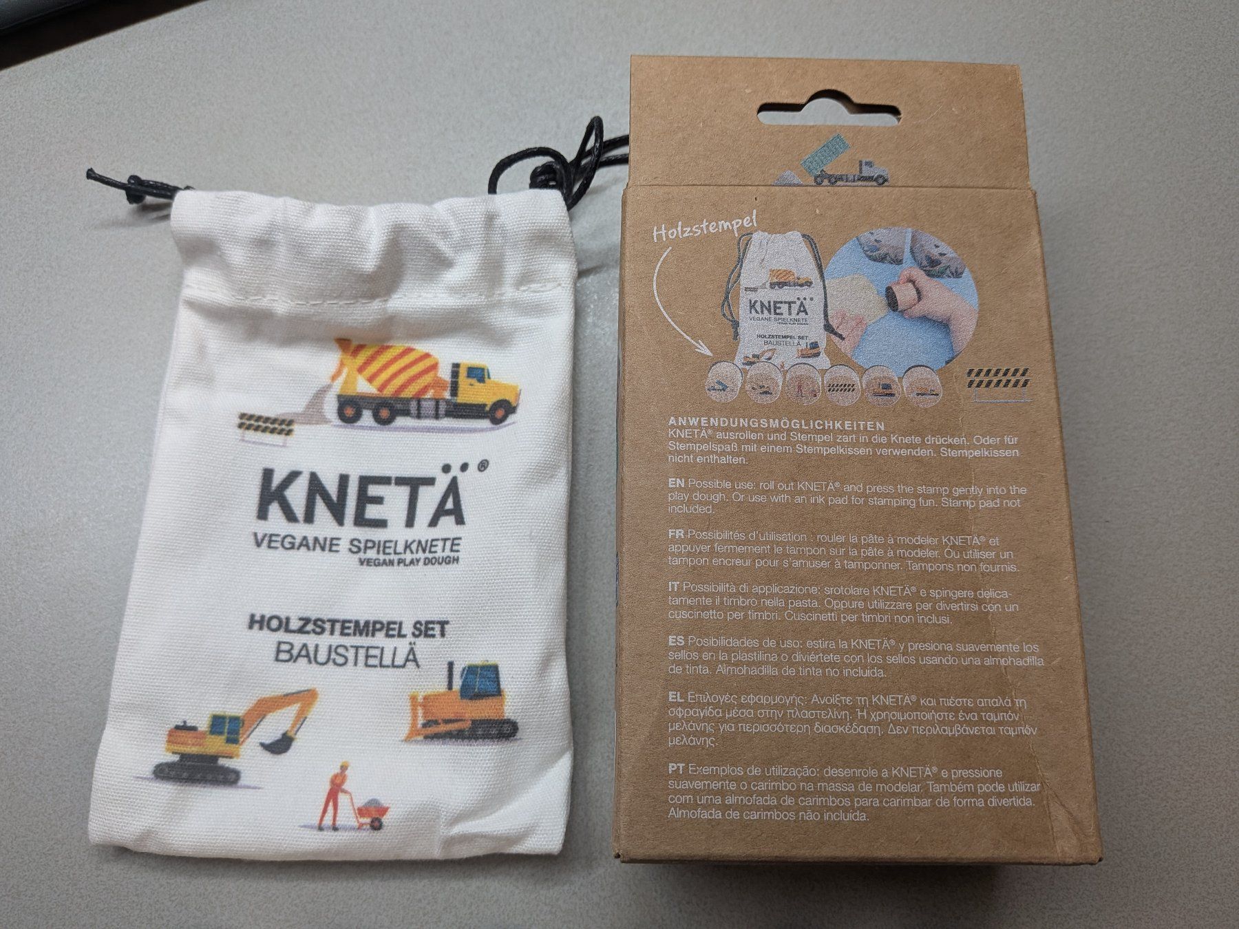 Giocattoli: KNETÄ 6 Holzstempel Set Baustelle – Nuovo (secondo la descrizione) da Hefenhausen venduto da Spielwaren-Discount 1